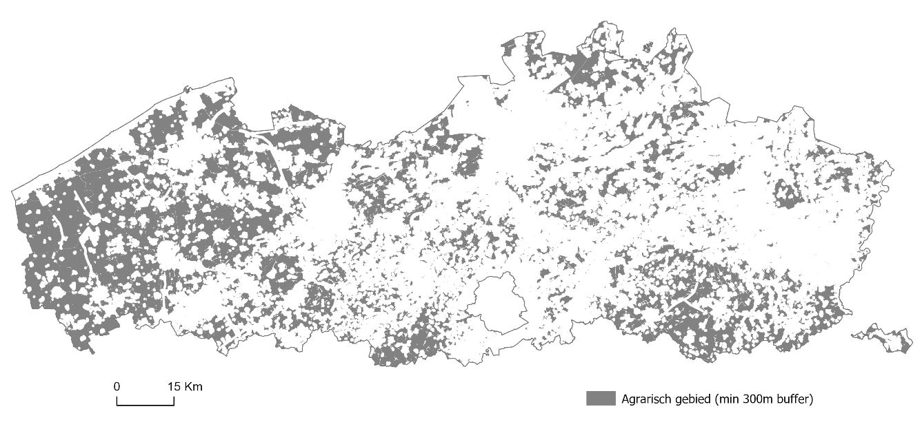 Agrarisch gebied buffer 300m